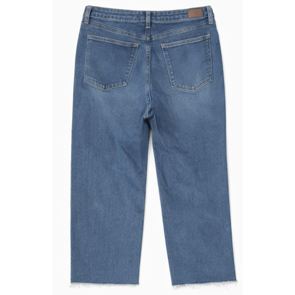 Crown & Ivy Jeans Sz 10 Frayed Cut Off Edge Crop High Rise - Picture 4 of 12